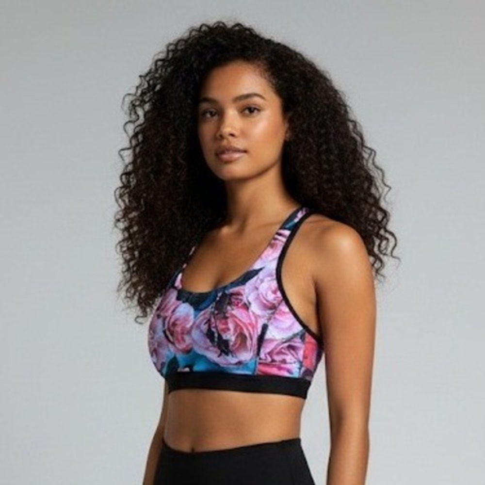 Lululemon Sports Bra Secret Garden Floral Racerback Size 4